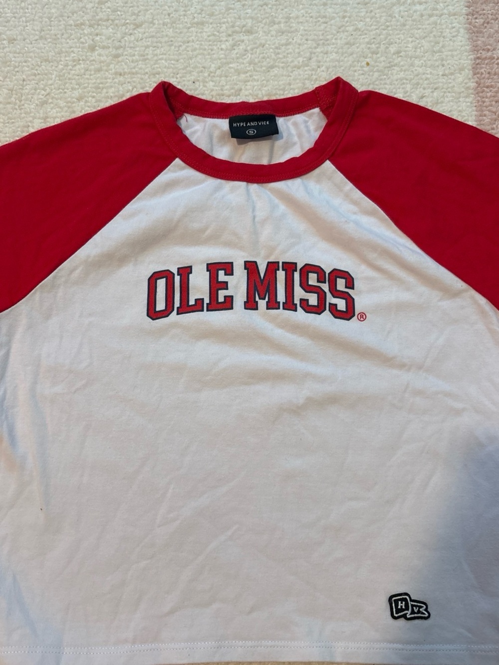 Ole Miss Tee - White & Red